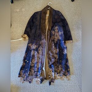 Adore Navy and Brown Floral Blazer